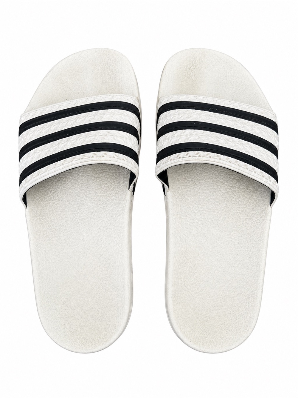adidas White and Black Women's Slide Sandals